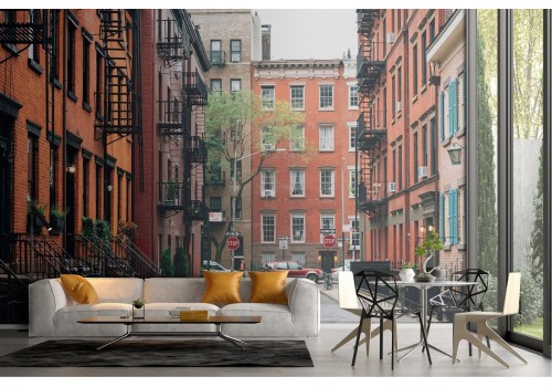 Wallpaper of city neighborhood buildings landscape