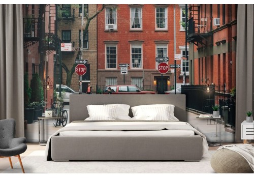 Wallpaper of city neighborhood buildings landscape 2