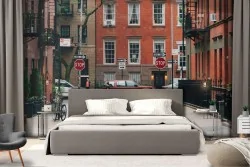 Wallpaper of city neighborhood buildings landscape