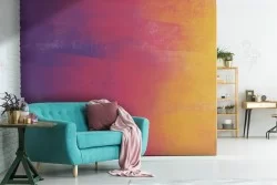 Carta da Parati cemento dipinto arcobaleno superficie