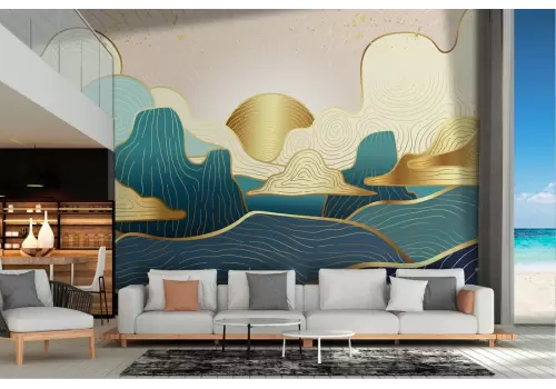 Carta da Parati paesaggio astratto marmo