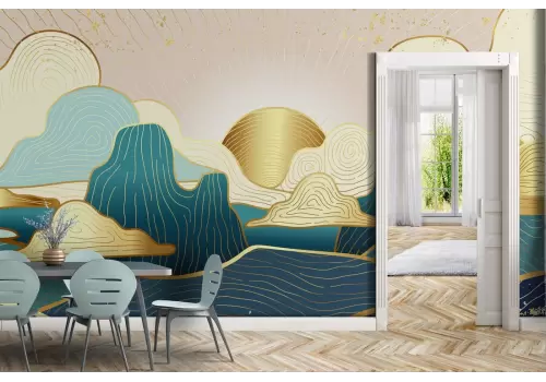 Carta da Parati paesaggio astratto marmo 2