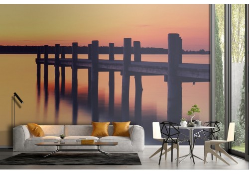 Wallpaper pier on the sea landscape photography