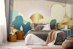 Abstract Luxury Oriental Zen Wallpaper