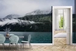 Carta da Parati Fiumi Cascate Laghi Foreste e Alberi Neve