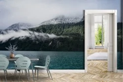 Wallpaper Rivers Waterfalls Lakes Forests and Trees Snow