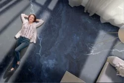 Realistic blue marble wallpaper surface