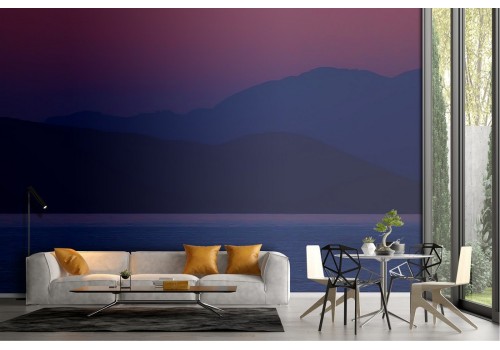 Wallpaper landscape sea with mountains