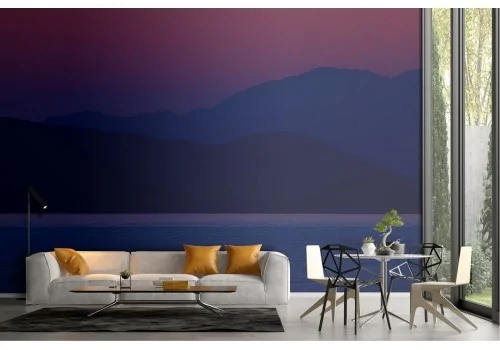 Wallpaper landscape sea with mountains