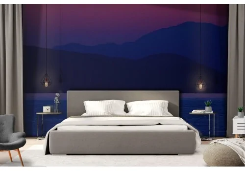 Wallpaper landscape sea with mountains 2