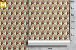 '70s vintage geometric wallpaper decoration