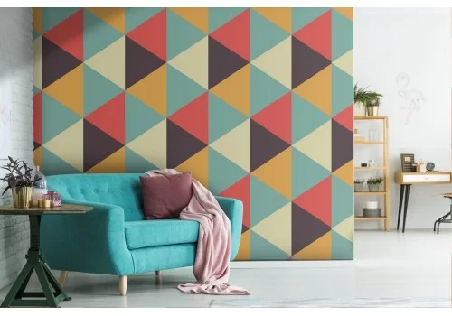 Carta da Parati Design e Stili Geometrica Vintage