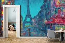 Carta da Parati dipinto città Parigi