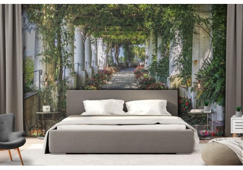 Flowering green garden landscape wallpaper 2