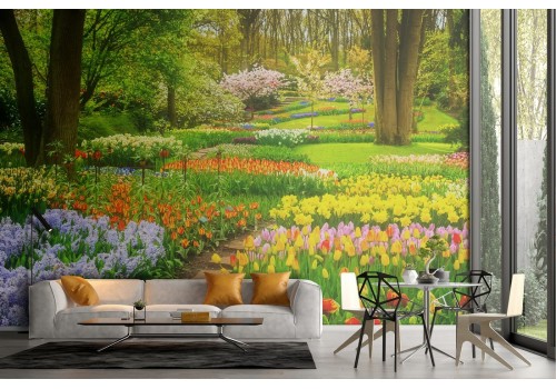 Floral garden wallpaper landscape nature