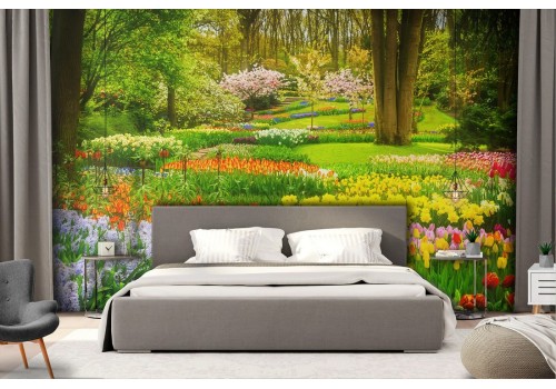 Floral garden wallpaper landscape nature 2