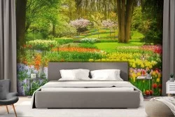 Floral garden wallpaper landscape nature