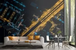 Carta da Parati città metropolitana vista dall'alto