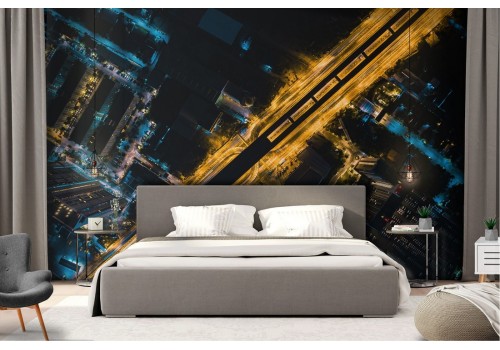 Carta da Parati città metropolitana vista dall'alto 2