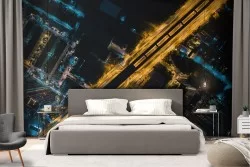 Carta da Parati città metropolitana vista dall'alto