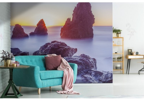 Wallpaper peaks mountains in the fog landscape