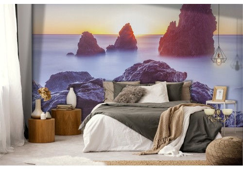 Wallpaper peaks mountains in the fog landscape 2