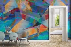 Carta da Parati 3D Geometrica Moderna