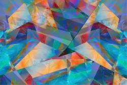Carta da Parati Design e Stili Superfici e Texture 3D Geometrica Moderna