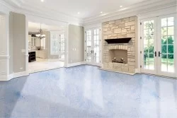 Wallpaper with spray cement surface in blue color