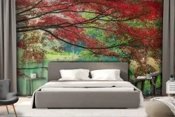 Carta da Parati natura parco orientale alberi