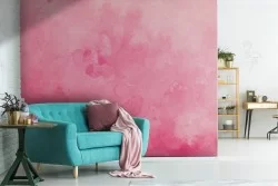 Carta da Parati superficie rosa cemento