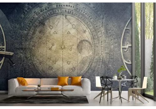 Carta da Parati orologio e calendario fantasy 2