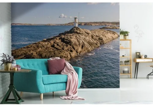 Wallpaper lighthouse on the sea natural landscape