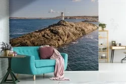 Wallpaper lighthouse on the sea nature landscape