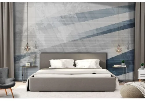 Carta da Parati superficie moderna astratta grigio e blu 2