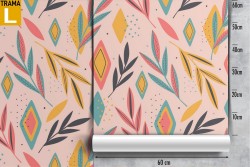Stylized Nature Leaves Vintage Wallpaper