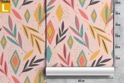 Stylized Nature Leaves Vintage Wallpaper