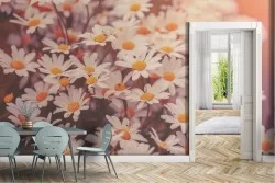 Carta da Parati Foglie e Fiori Giardini