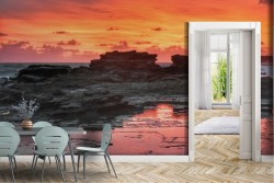 Carta da Parati Alba Tramonto Spiaggia e Mare