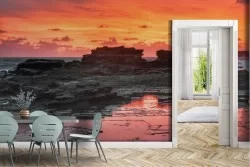 Wallpaper Dawn Sunset Beach and Sea