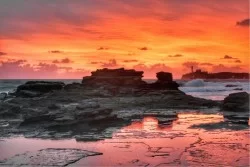 Carta da Parati Paesaggi e Natura Alba Tramonto Spiaggia e Mare