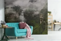 Carta da Parati cascata nel bosco tropicale natura