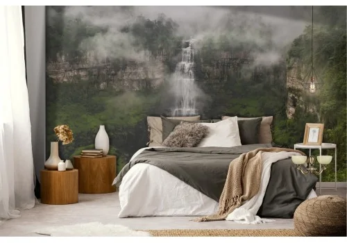 Wallpaper waterfall in the tropical forest nature 2