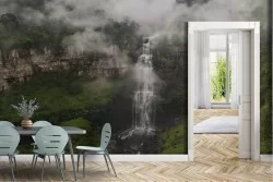 Carta da Parati Tropicale Fiumi Cascate Laghi