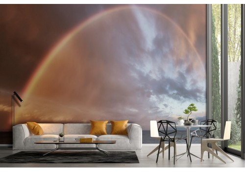 Carta da Parati arcobaleno sul mare paesaggio cielo