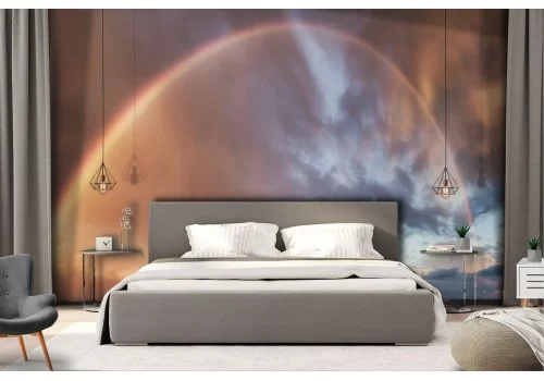 Carta da Parati arcobaleno sul mare paesaggio cielo 2