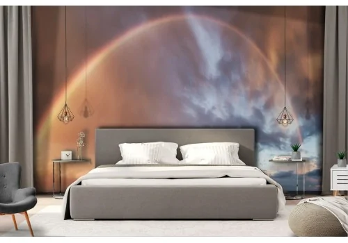 Rainbow wallpaper on the sea landscape sky 2