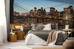 Carta da Parati New York paesaggio notturno