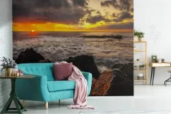 Carta da Parati scogliera sul mare paesaggio