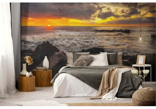 Carta da Parati scogliera sul mare paesaggio 2